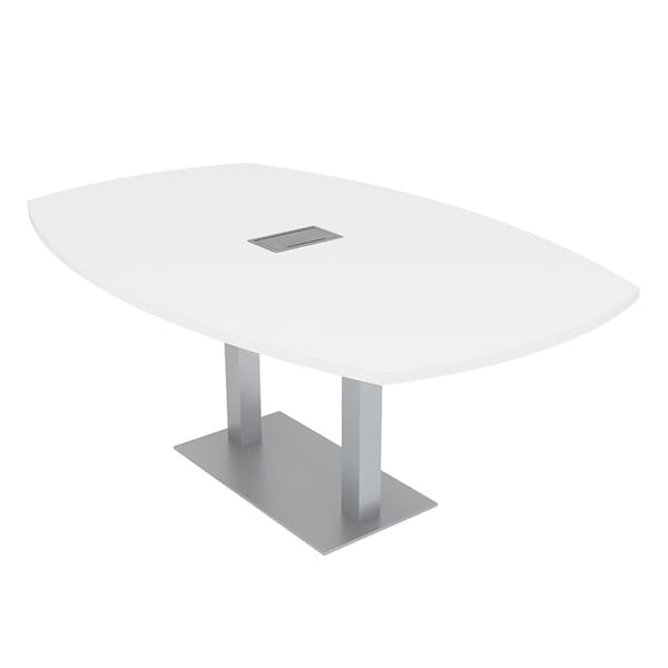 45 in W, 72 in L, 29 in H, Engineered Wood Top, White
